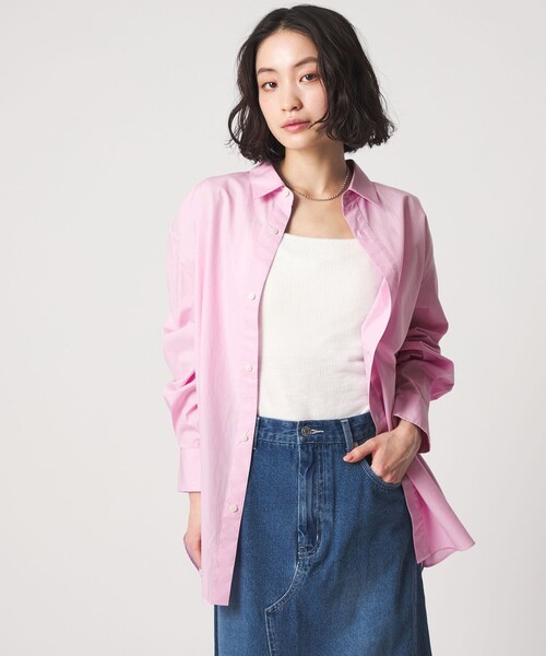 CITEN（シテン）の「＜CITEN＞エッセンシャルシャツ（シャツ/ブラウス・レディース・ピンク/イエロー/コバルトブルー/ライトブルー・S/M）」の4枚目の写真