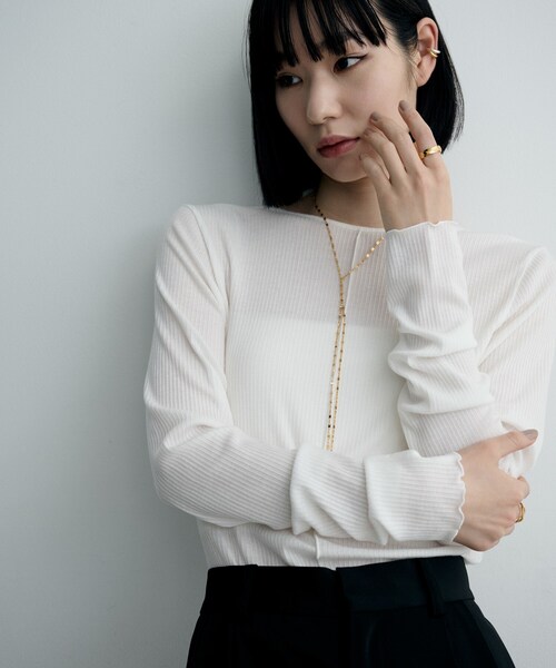 COCOSHNIK ONKITSCH（ココシュニックオンキッチュ）の「シルバー フラットブレイドリング（16号、18号） GP（リング・レディース・ゴールド・18/16）」の6枚目の写真