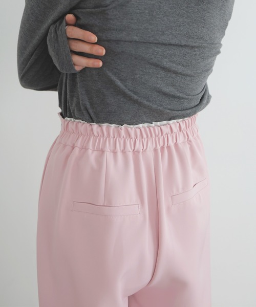 LIAN（リアン）の「メニータックカラーパンツ（スラックス・レディース・ブラック/ピンク/ブラウン/イエロー・FREE）」の13枚目の写真