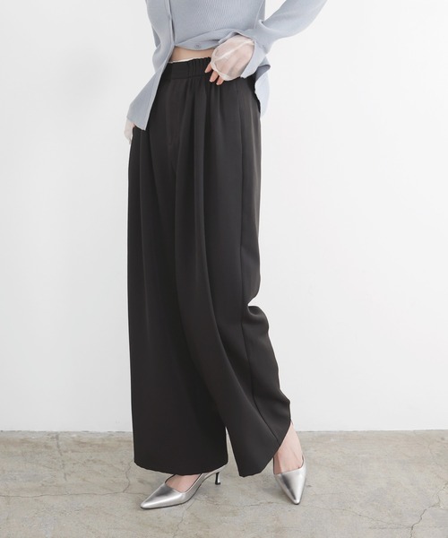 LIAN（リアン）の「メニータックカラーパンツ（スラックス・レディース・ブラック/ピンク/ブラウン/イエロー・FREE）」の20枚目の写真