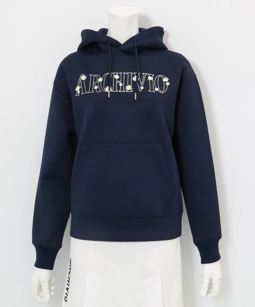 archivio(アルチビオ)の「<LADIES>花柄刺繍UVダンボールパーカー(パーカー・レディース・ライトブルー/ネイビー/ホワイト/ピンク・L/M/S)」の3枚目の写真