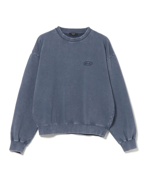 BEAMS HEART(ビームスハート)の「スノーウォッシュ ステッチ クルーネック スウェット(スウェット・メンズ・ネイビー・MEDIUM)」の1枚目の写真