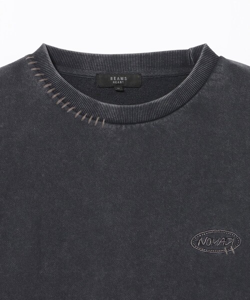 BEAMS HEART(ビームスハート)の「スノーウォッシュ ステッチ クルーネック スウェット(スウェット・メンズ・ネイビー・MEDIUM)」の3枚目の写真