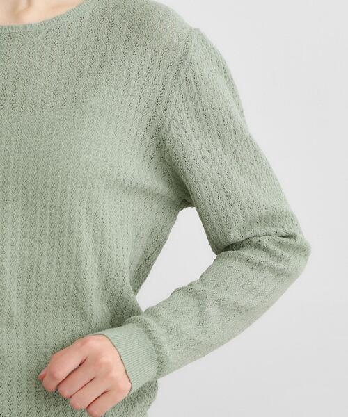 LAURA ASHLEY(ローラアシュレイ)の「【洗える/透かし編み】スカラッププルオーバーニット(ニット/セーター・レディース・オフホワイト/ライトグレー系9/ネイビー・38/40)」の20枚目の写真