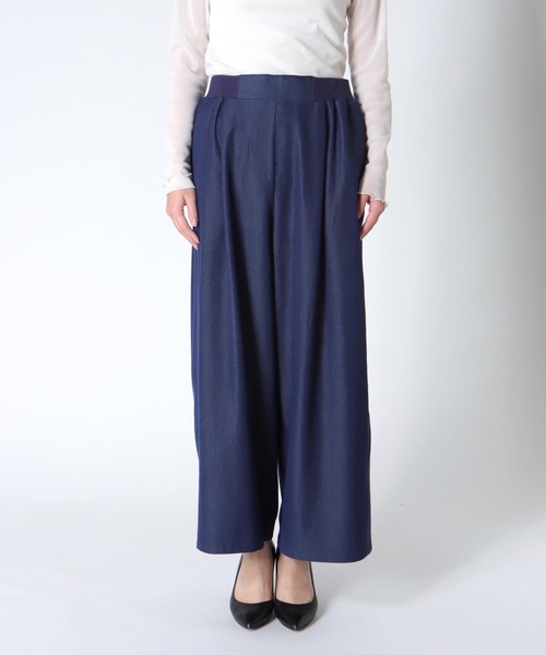 Jines（ジネス）の「ウエストリブソフトコクーンパンツ（その他パンツ・レディース・ネイビー/イエロー/ホワイト・38）」の9枚目の写真