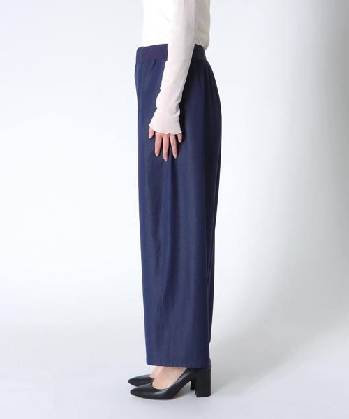 Jines（ジネス）の「ウエストリブソフトコクーンパンツ（その他パンツ・レディース・ネイビー/イエロー/ホワイト・38）」の10枚目の写真