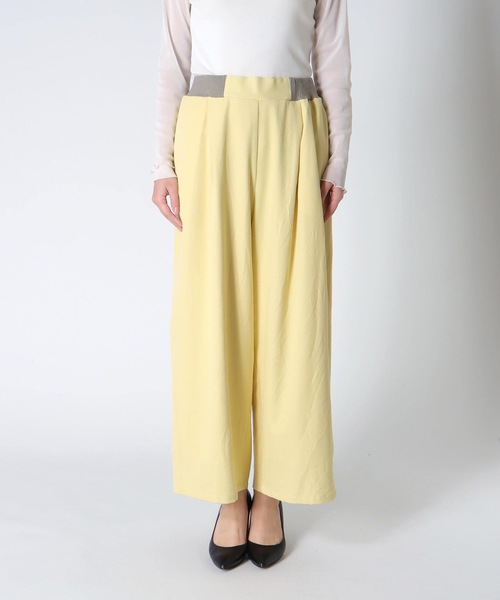 Jines（ジネス）の「ウエストリブソフトコクーンパンツ（その他パンツ・レディース・ネイビー/イエロー/ホワイト・38）」の19枚目の写真