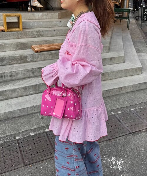 HELLO.SANFRANCISCO（ハローサンフランシスコ）の「【HELLO.SANFRANCISCO】フリルレースチュニックブラウス（シャツ/ブラウス・レディース・ピンク/ホワイト/サックスブルー・ONE SIZE）」の13枚目の写真