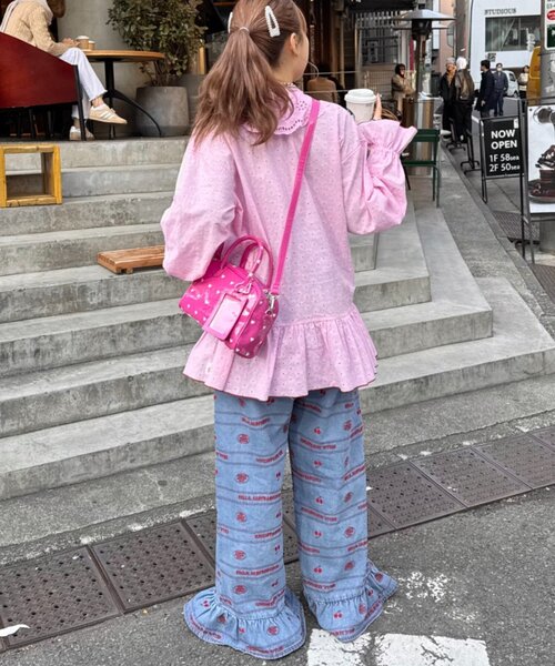 HELLO.SANFRANCISCO（ハローサンフランシスコ）の「【HELLO.SANFRANCISCO】フリルレースチュニックブラウス（シャツ/ブラウス・レディース・ピンク/ホワイト/サックスブルー・ONE SIZE）」の17枚目の写真