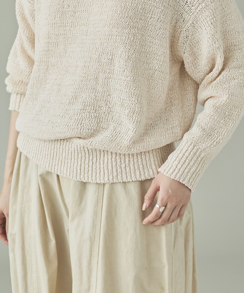 Curensology（カレンソロジー）の「Curensology(カレンソロジー)/ルーズニットプルオーバー（ニット/セーター・レディース・ベージュ/ホワイト/ブラック・FREE）」の11枚目の写真