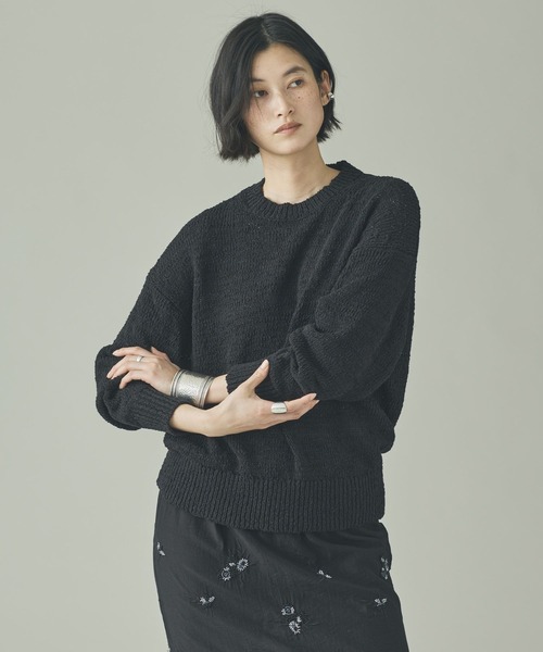 Curensology（カレンソロジー）の「Curensology(カレンソロジー)/ルーズニットプルオーバー（ニット/セーター・レディース・ベージュ/ホワイト/ブラック・FREE）」の12枚目の写真