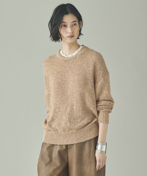 Curensology（カレンソロジー）の「Curensology(カレンソロジー)/ルーズニットプルオーバー（ニット/セーター・レディース・ベージュ/ホワイト/ブラック・FREE）」の18枚目の写真