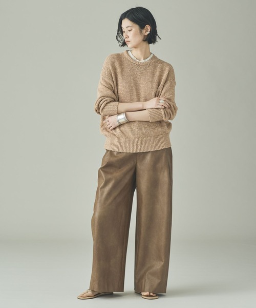 Curensology（カレンソロジー）の「Curensology(カレンソロジー)/ルーズニットプルオーバー（ニット/セーター・レディース・ベージュ/ホワイト/ブラック・FREE）」の21枚目の写真