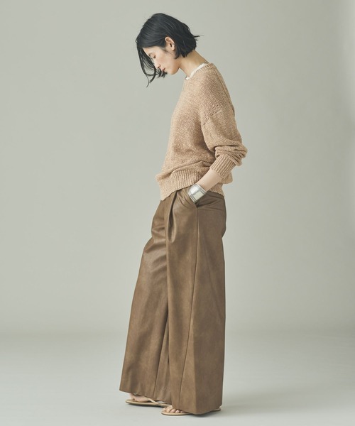 Curensology（カレンソロジー）の「Curensology(カレンソロジー)/ルーズニットプルオーバー（ニット/セーター・レディース・ベージュ/ホワイト/ブラック・FREE）」の22枚目の写真