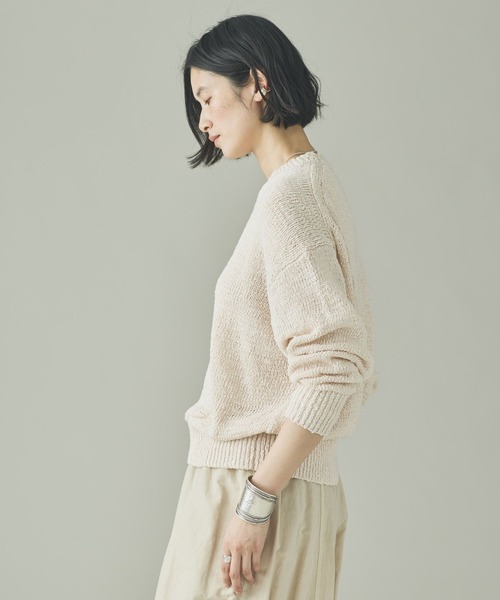 Curensology（カレンソロジー）の「Curensology(カレンソロジー)/ルーズニットプルオーバー（ニット/セーター・レディース・ベージュ/ホワイト/ブラック・FREE）」の5枚目の写真