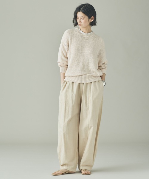 Curensology（カレンソロジー）の「Curensology(カレンソロジー)/ルーズニットプルオーバー（ニット/セーター・レディース・ベージュ/ホワイト/ブラック・FREE）」の7枚目の写真