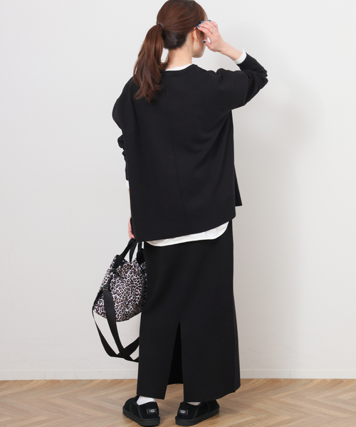 JOURNAL STANDARD relume（ジャーナルスタンダード　レリューム）の「《WEB限定追加2》ウォッシャブルミラノリブプルオーバー（ニット/セーター・レディース・ブラック・FREE）」の5枚目の写真