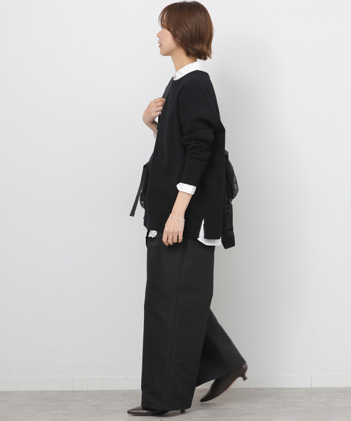 JOURNAL STANDARD relume（ジャーナルスタンダード　レリューム）の「《WEB限定追加2》ウォッシャブルミラノリブプルオーバー（ニット/セーター・レディース・ブラック・FREE）」の12枚目の写真