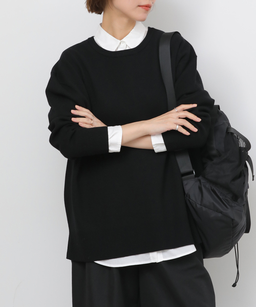 JOURNAL STANDARD relume（ジャーナルスタンダード　レリューム）の「《WEB限定追加2》ウォッシャブルミラノリブプルオーバー（ニット/セーター・レディース・ブラック・FREE）」の14枚目の写真