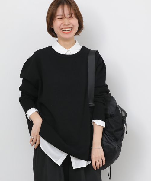 JOURNAL STANDARD relume（ジャーナルスタンダード　レリューム）の「《WEB限定追加2》ウォッシャブルミラノリブプルオーバー（ニット/セーター・レディース・ブラック・FREE）」の15枚目の写真