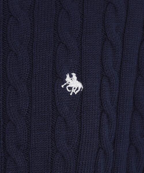 THE SHOP TK (ザ ショップ ティーケー )の「【POLO BCS 別注】5分袖ケーブルニット(ニット/セーター・レディース・ベビーピンク/ネイビー/ライトブルー・12/13)」の17枚目の写真