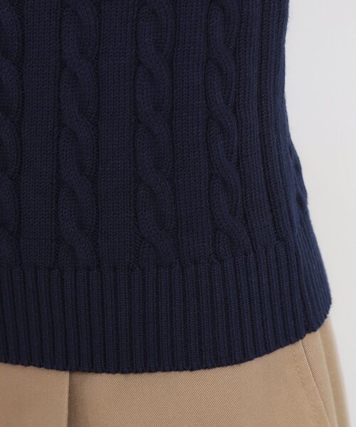 THE SHOP TK (ザ ショップ ティーケー )の「【POLO BCS 別注】5分袖ケーブルニット(ニット/セーター・レディース・ベビーピンク/ネイビー/ライトブルー・12/13)」の11枚目の写真