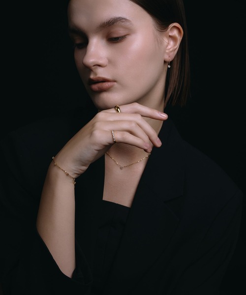 CENE(セネ)の「【CENE】セネ/チェーンドロップジルコニアピアス(ピアス(両耳用)・レディース・シルバー/ゴールド・FREE)」の13枚目の写真