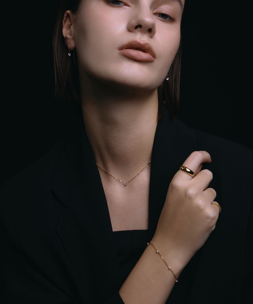 CENE(セネ)の「【CENE】セネ/チェーンドロップジルコニアピアス(ピアス(両耳用)・レディース・シルバー/ゴールド・FREE)」の15枚目の写真