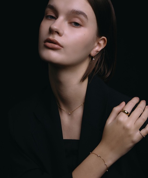 CENE(セネ)の「【CENE】セネ/チェーンドロップジルコニアピアス(ピアス(両耳用)・レディース・シルバー/ゴールド・FREE)」の4枚目の写真