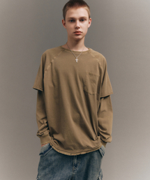 Big Union（ ）の「LAYERED PIGMENT T-SHIRTS / KHAKI（Tシャツ/カットソー）」