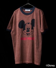 Johnbull Private labo（ジョンブルプライベートラボ）の「MICKEY MOUSE / RINGER Tシャツ（Tシャツ/カットソー）」