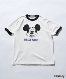 Johnbull（ジョンブル）の「MICKEY MOUSE ／ RINGER Tシャツ（Tシャツ/カットソー）」