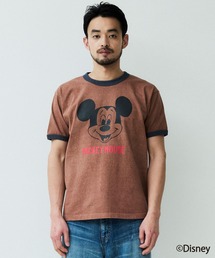 MICKEY MOUSE（ミッキーマウス）の「MICKEY MOUSE ／ RINGER Tシャツ（Tシャツ/カットソー）」