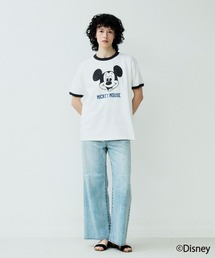 MICKEY MOUSE（ミッキーマウス）の「MICKEY MOUSE ／ RINGER Tシャツ（Tシャツ/カットソー）」