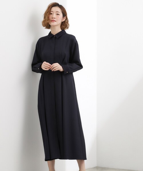 grove(グローブ)の「晴れの日にも映える、品よく華やかなシャツワンピース(ワンピース・レディース・ネイビー/グレー/ブラック・05/04/03/02/01)」の3枚目の写真