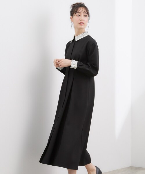 grove(グローブ)の「晴れの日にも映える、品よく華やかなシャツワンピース(ワンピース・レディース・ネイビー/グレー/ブラック・05/04/03/02/01)」の18枚目の写真