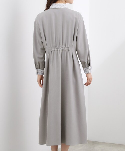 grove(グローブ)の「晴れの日にも映える、品よく華やかなシャツワンピース(ワンピース・レディース・ネイビー/グレー/ブラック・05/04/03/02/01)」の9枚目の写真