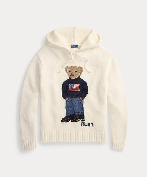 POLO RALPH LAUREN(ポロ ラルフ ローレン)の「Polo ベア フーデッド セーター(パーカー・レディース・ナチュラル・S/M/L/XS)」の7枚目の写真