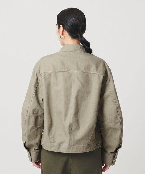 BEAUTY&YOUTH UNITED ARROWS（ビューティーアンドユースユナイテッドアローズ）の「コットン メタルモチーフ ブルゾン（その他アウター・レディース・ネイビー/オリーブ・FREE）」の4枚目の写真