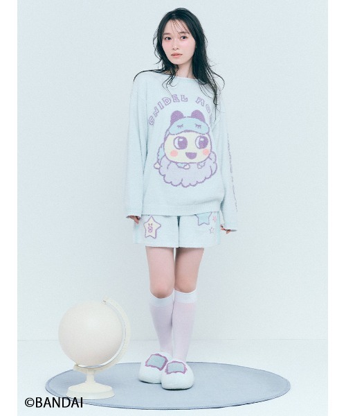 SNIDEL HOME（スナイデルホーム）の「【たまごっち】ニットルームシューズ（ルームシューズ/スリッパ・レディース・ピンク系その他/ラベンダー/オフホワイト/グリーン/ライトブルー・F）」の7枚目の写真