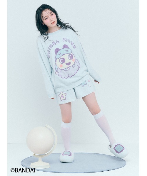 SNIDEL HOME（スナイデルホーム）の「【たまごっち】ニットルームシューズ（ルームシューズ/スリッパ・レディース・ピンク系その他/ラベンダー/オフホワイト/グリーン/ライトブルー・F）」の8枚目の写真