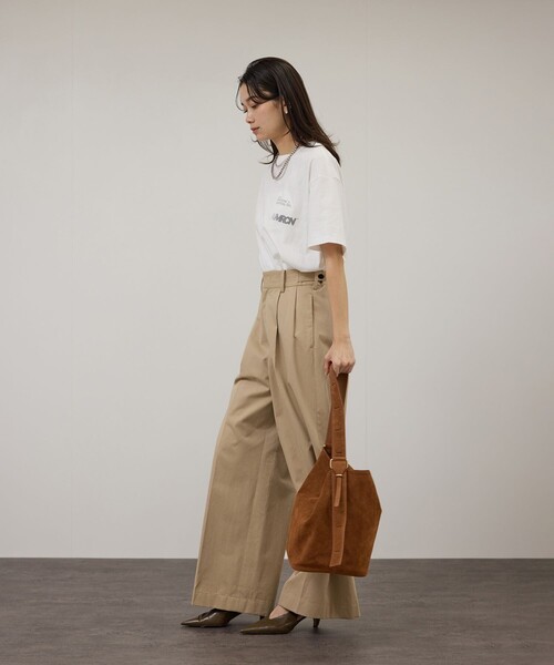 SALON adam et rope'（サロン アダム エ ロペ）の「【AULENTTI（オーレンティ）】BUCKETBAG2（ショルダーバッグ・レディース・キャメル・FREE）」の6枚目の写真
