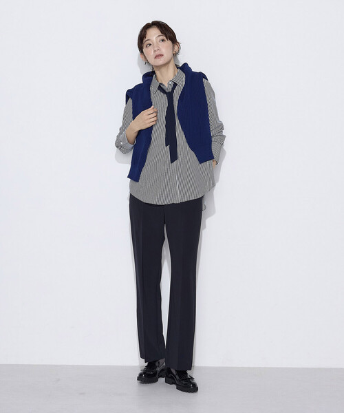 COMME CA（コムサ）の「デシンストライプ ボウタイシャツ（シャツ/ブラウス・レディース・ブルー系その他/ベージュ系その他・9号/11号）」の19枚目の写真