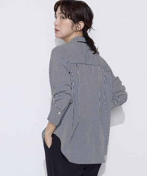 COMME CA（コムサ）の「デシンストライプ ボウタイシャツ（シャツ/ブラウス・レディース・ブルー系その他/ベージュ系その他・9号/11号）」の11枚目の写真