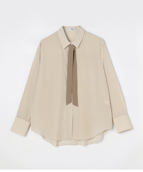 COMME CA（コムサ）の「デシンストライプ ボウタイシャツ（シャツ/ブラウス・レディース・ブルー系その他/ベージュ系その他・9号/11号）」の13枚目の写真