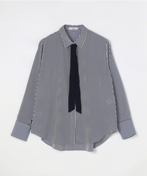 COMME CA（コムサ）の「デシンストライプ ボウタイシャツ（シャツ/ブラウス・レディース・ブルー系その他/ベージュ系その他・9号/11号）」の14枚目の写真