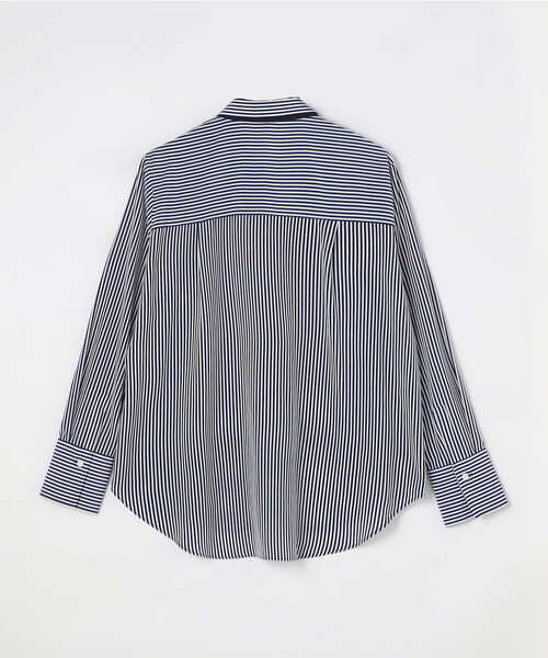 COMME CA（コムサ）の「デシンストライプ ボウタイシャツ（シャツ/ブラウス・レディース・ブルー系その他/ベージュ系その他・9号/11号）」の4枚目の写真