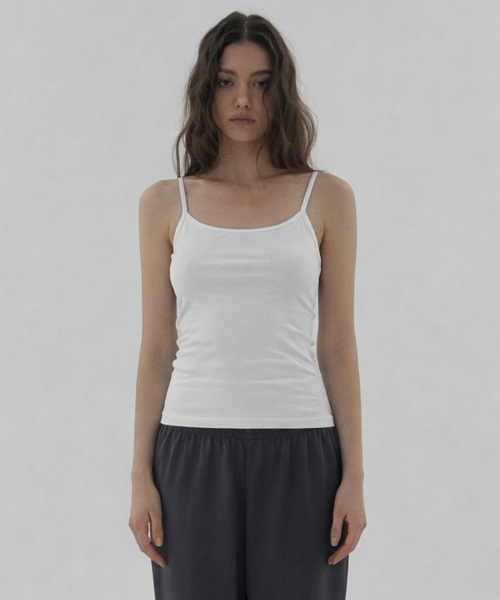 DEARSTALKER(ディアストーカー)の「D. BASIC COTTON BABY TANK TOP - 5 COLOR(Tシャツ/カットソー・レディース・ライトグレー/チャコール/ブラック/ベージュ/ホワイト・FREE)」の10枚目の写真
