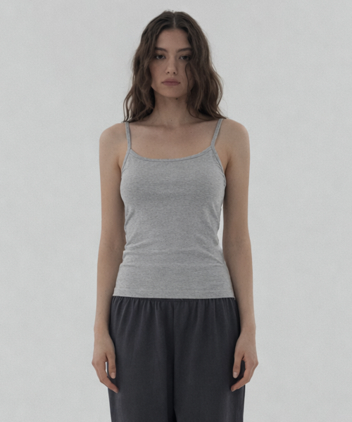 DEARSTALKER(ディアストーカー)の「D. BASIC COTTON BABY TANK TOP - 5 COLOR(Tシャツ/カットソー・レディース・ライトグレー/チャコール/ブラック/ベージュ/ホワイト・FREE)」の8枚目の写真
