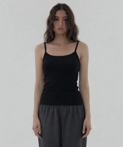 DEARSTALKER(ディアストーカー)の「D. BASIC COTTON BABY TANK TOP - 5 COLOR(Tシャツ/カットソー・レディース・ライトグレー/チャコール/ブラック/ベージュ/ホワイト・FREE)」の7枚目の写真